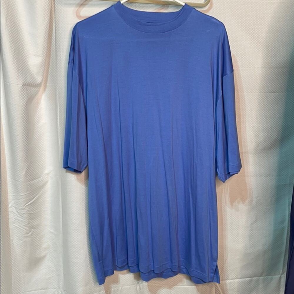 Paul Frederick xl periwinkle blue cotton silk euc